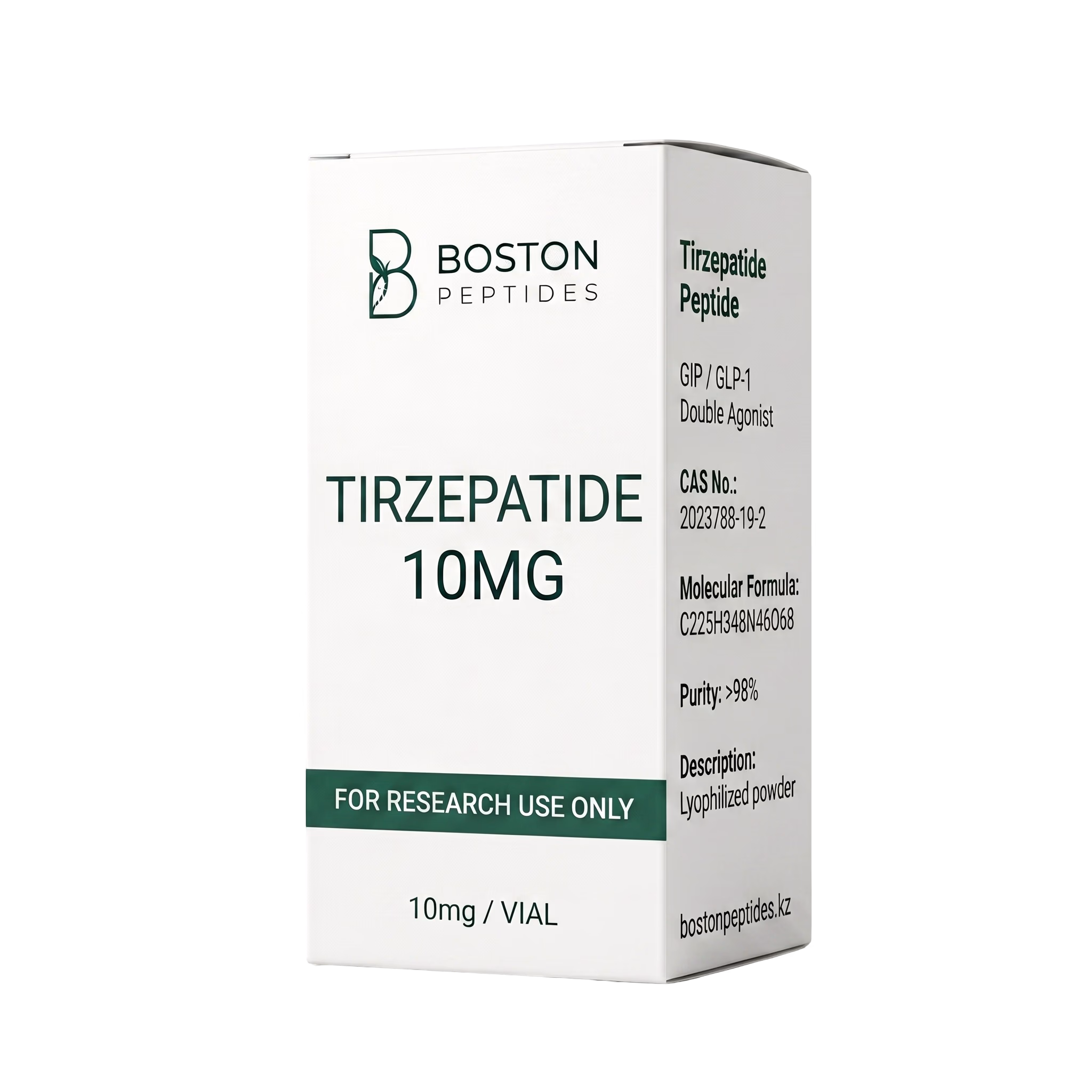 Упаковка Тирзепатид 10 мг Boston Peptides